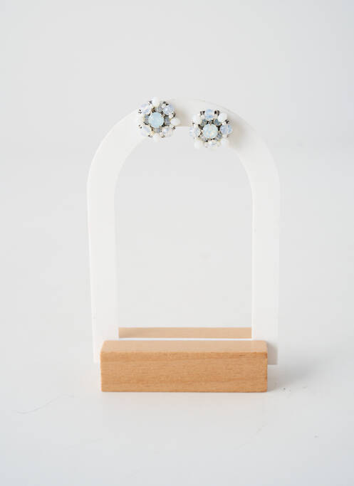 Boucles d’oreilles matériaux métal blanc KONPLOTT femme