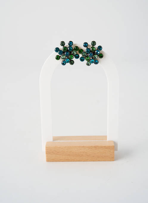 Boucles d’oreilles ornement oxyde de zirconium bleu KONPLOTT femme