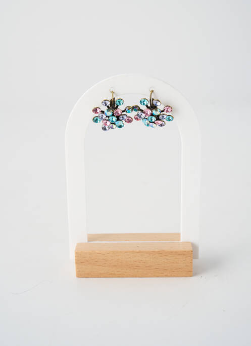 Boucles d’oreilles ornement oxyde de zirconium bleu KONPLOTT femme