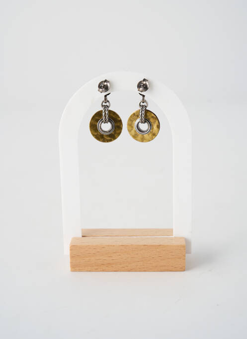 Boucles d’oreilles matériaux métal argent KONPLOTT femme