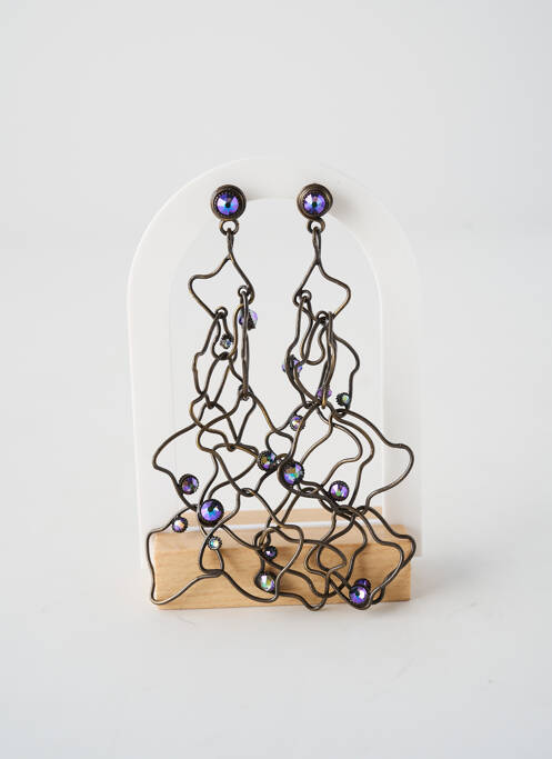 Boucles d’oreilles ornement oxyde de zirconium argent KONPLOTT femme