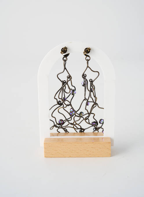 Boucles d’oreilles ornement oxyde de zirconium argent KONPLOTT femme