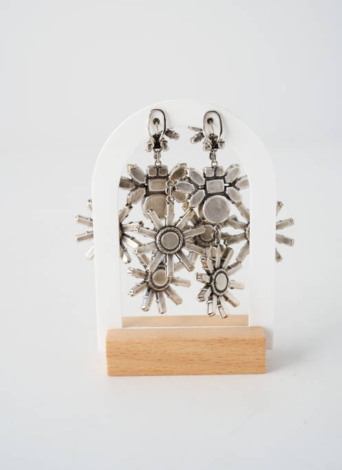 Boucles d’oreilles ornement oxyde de zirconium argent KONPLOTT femme