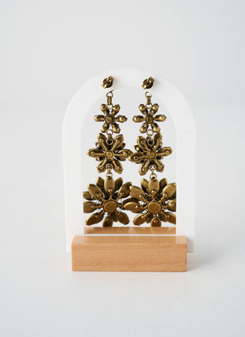 Boucles d’oreilles ornement oxyde de zirconium jaune KONPLOTT femme