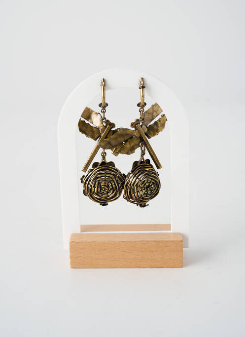 Boucles d’oreilles ornement oxyde de zirconium or KONPLOTT femme