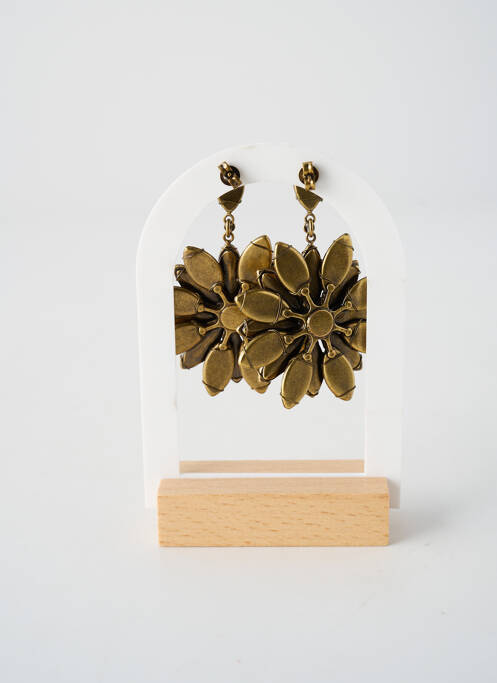 Boucles d’oreilles ornement oxyde de zirconium jaune KONPLOTT femme