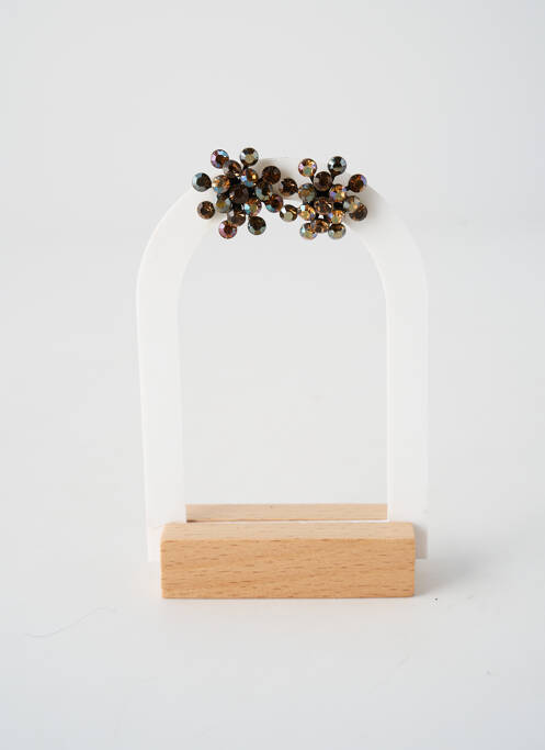 Boucles d’oreilles ornement oxyde de zirconium marron KONPLOTT femme