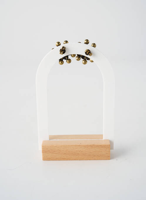 Boucles d’oreilles ornement oxyde de zirconium marron KONPLOTT femme