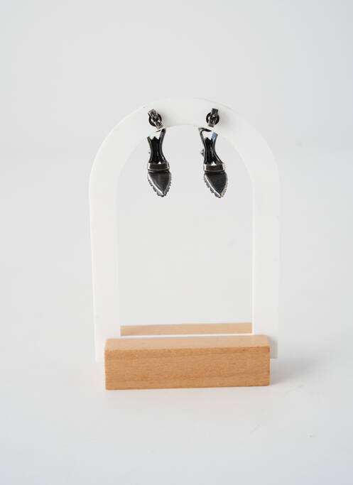 Boucles d’oreilles matériaux métal noir KONPLOTT femme