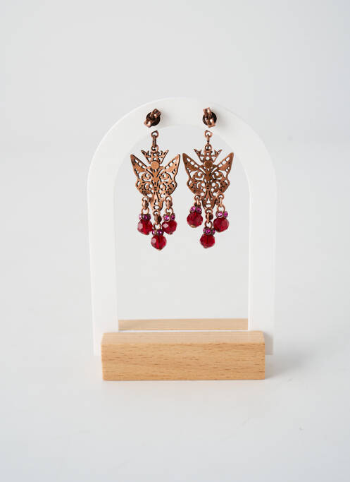 Boucles d’oreilles ornement oxyde de zirconium rose KONPLOTT femme