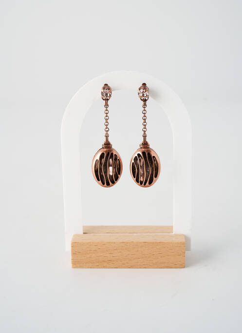 Boucles d’oreilles matériaux métal rose KONPLOTT femme
