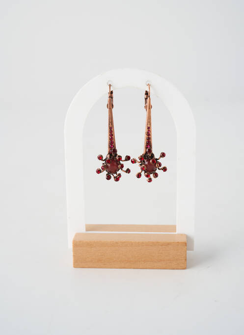 Boucles d’oreilles ornement oxyde de zirconium rose KONPLOTT femme