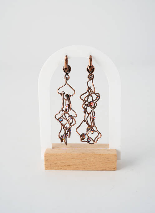 Boucles d’oreilles ornement oxyde de zirconium rose KONPLOTT femme