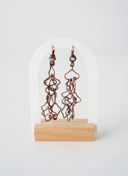 Boucles d’oreilles ornement oxyde de zirconium rose KONPLOTT femme