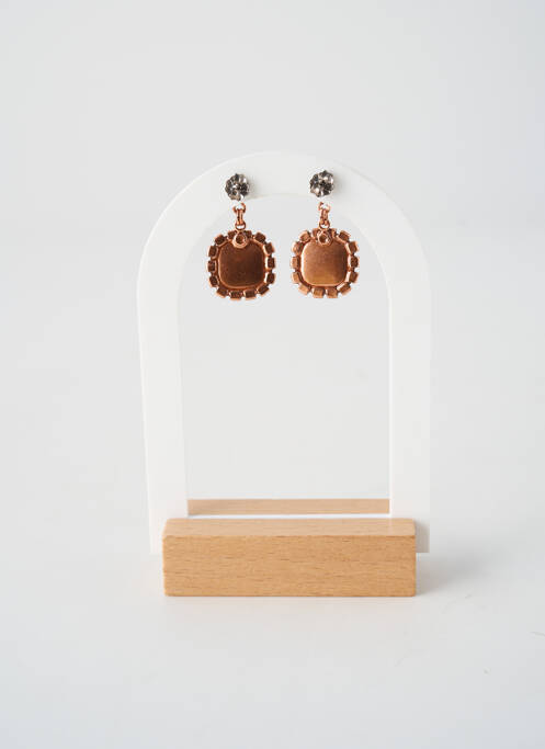 Boucles d’oreilles ornement oxyde de zirconium rose KONPLOTT femme