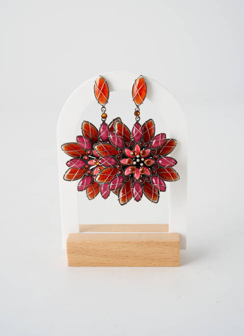 Boucles d’oreilles ornement oxyde de zirconium rose KONPLOTT femme