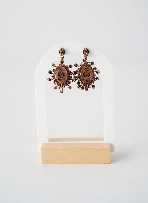 Boucles d’oreilles ornement oxyde de zirconium rouge KONPLOTT femme