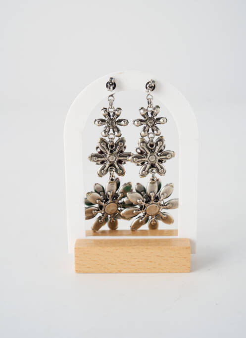 Boucles d’oreilles ornement oxyde de zirconium vert KONPLOTT femme