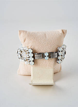 Bracelet fermeture fermoir clips blanc KONPLOTT femme