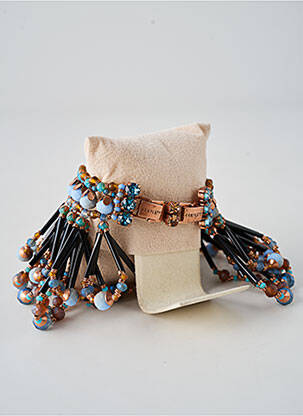 Bracelet fermeture fermoir clips bleu KONPLOTT femme