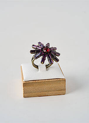 Bague ornement oxyde de zirconium violet KONPLOTT femme