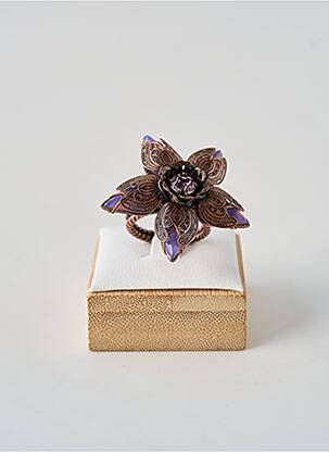 Bague ornement oxyde de zirconium violet KONPLOTT femme