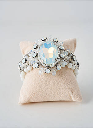 Bracelet fermeture fermoir clips blanc KONPLOTT femme