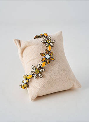 Bracelet fermeture fermoir clips jaune KONPLOTT femme