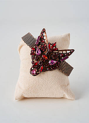 Bracelet fermeture fermoir clips rouge KONPLOTT femme