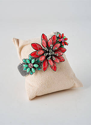 Bracelet fermeture fermoir clips rouge KONPLOTT femme