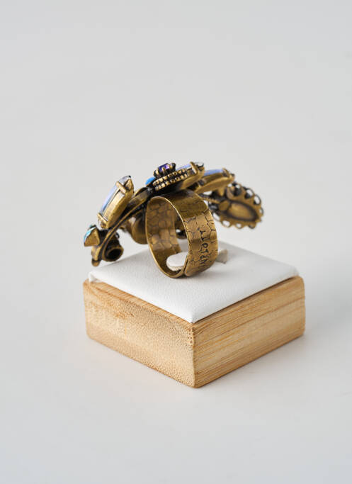 Bague ornement oxyde de zirconium bleu KONPLOTT femme