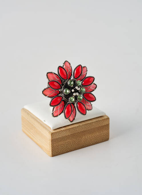 Bague ornement oxyde de zirconium rouge KONPLOTT femme