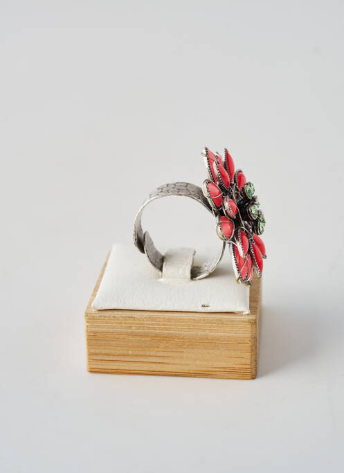 Bague ornement oxyde de zirconium rouge KONPLOTT femme