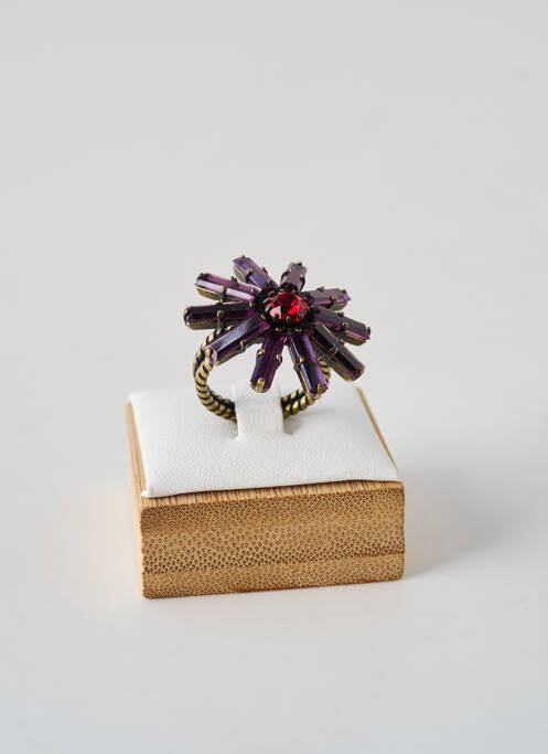Bague ornement oxyde de zirconium violet KONPLOTT femme