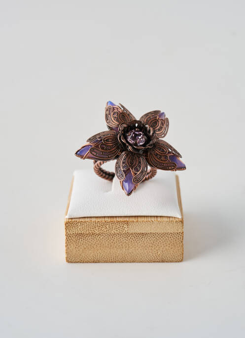 Bague ornement oxyde de zirconium violet KONPLOTT femme