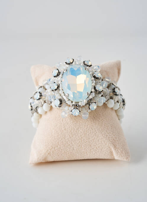 Bracelet fermeture fermoir clips blanc KONPLOTT femme