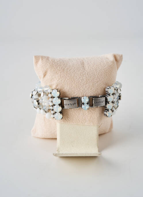 Bracelet fermeture fermoir clips blanc KONPLOTT femme