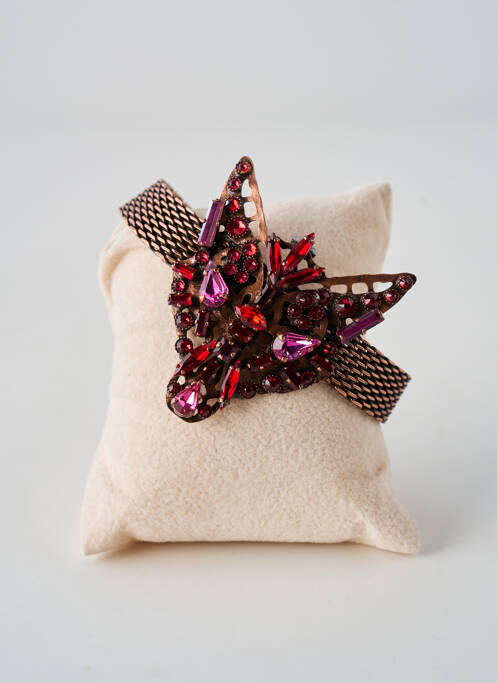 Bracelet fermeture fermoir clips rouge KONPLOTT femme