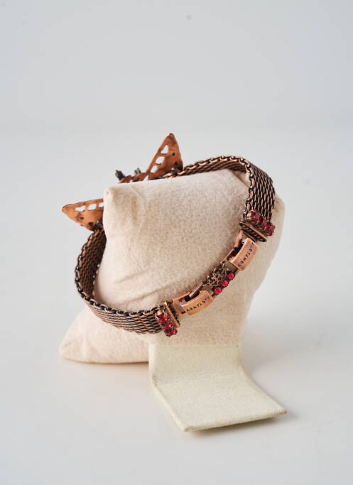 Bracelet fermeture fermoir clips rouge KONPLOTT femme