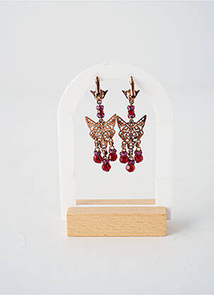 Boucles d’oreilles ornement oxyde de zirconium rose KONPLOTT femme
