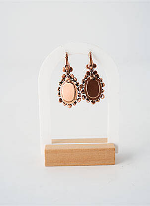 Boucles d’oreilles ornement oxyde de zirconium rose KONPLOTT femme