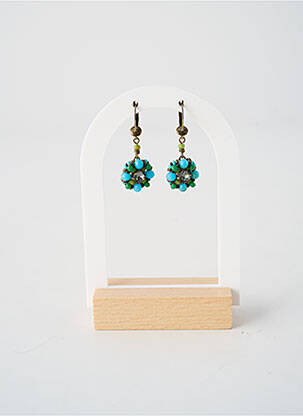 Boucles d’oreilles ornement perles bleu KONPLOTT femme