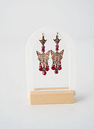 Boucles d’oreilles ornement oxyde de zirconium rose KONPLOTT femme