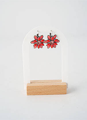Boucles d’oreilles ornement oxyde de zirconium rouge KONPLOTT femme