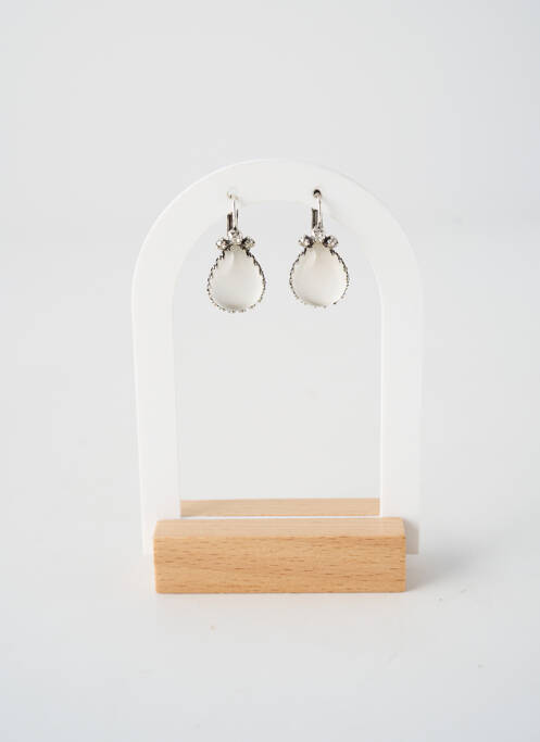 Boucles d’oreilles matériaux métal blanc KONPLOTT femme