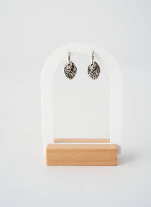 Boucles d’oreilles matériaux métal bleu KONPLOTT femme