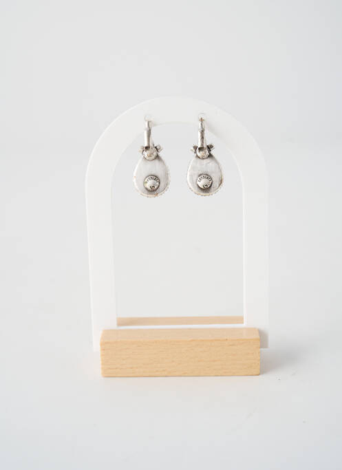 Boucles d’oreilles matériaux métal bleu KONPLOTT femme