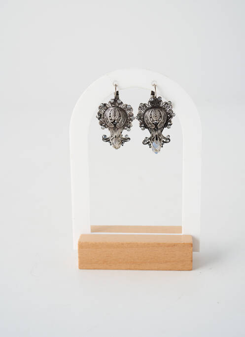 Boucles d’oreilles ornement oxyde de zirconium argent KONPLOTT femme