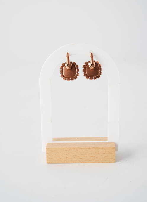 Boucles d’oreilles ornement oxyde de zirconium rose KONPLOTT femme