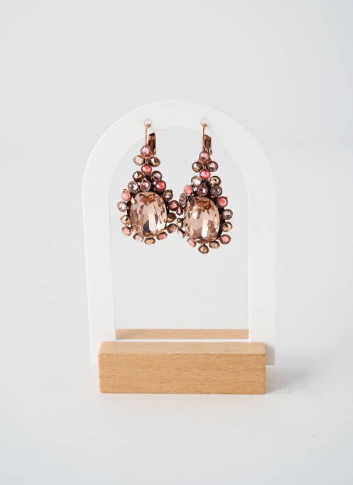 Boucles d’oreilles ornement oxyde de zirconium rose KONPLOTT femme